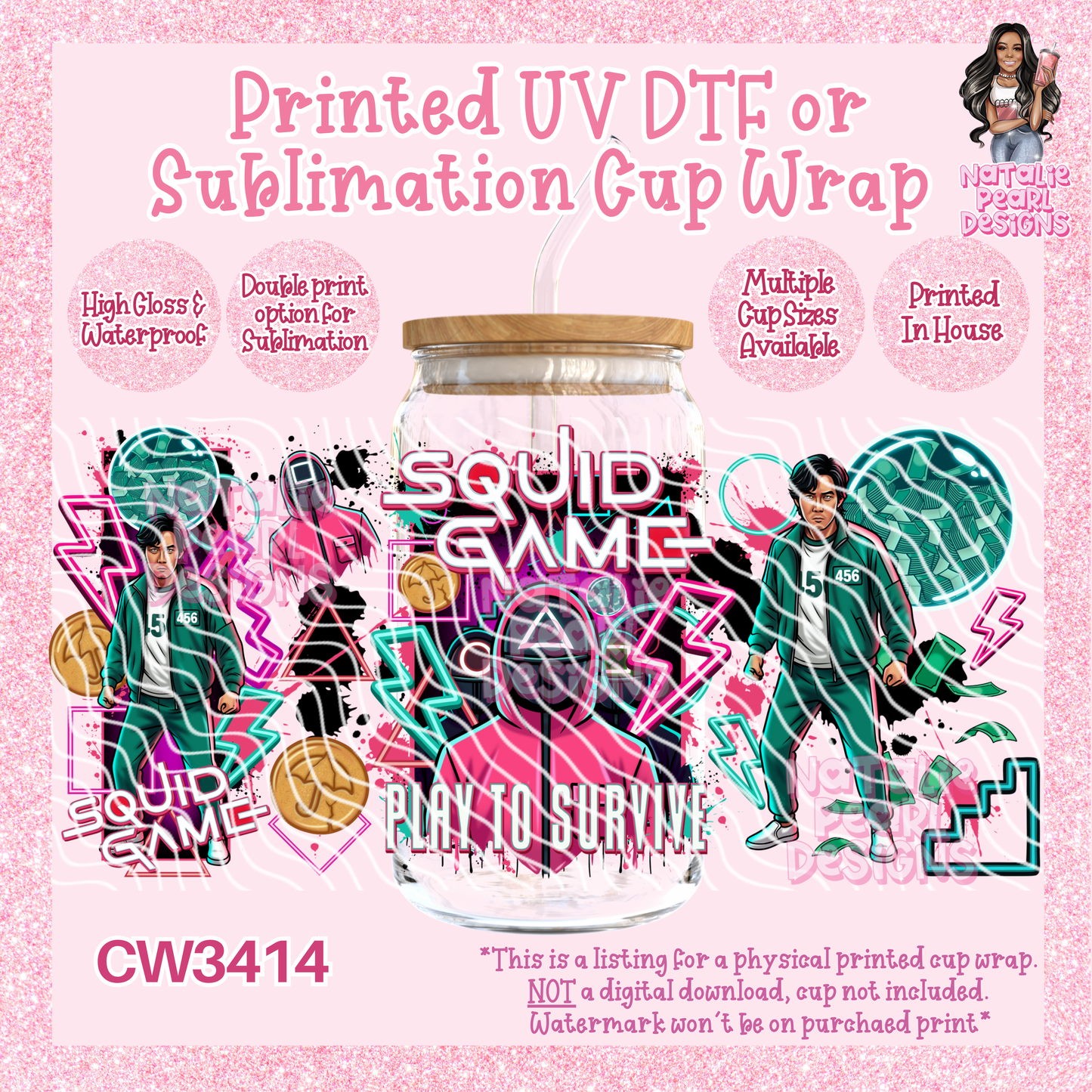 CW3414 UV DTF/SUB Cup Wraps