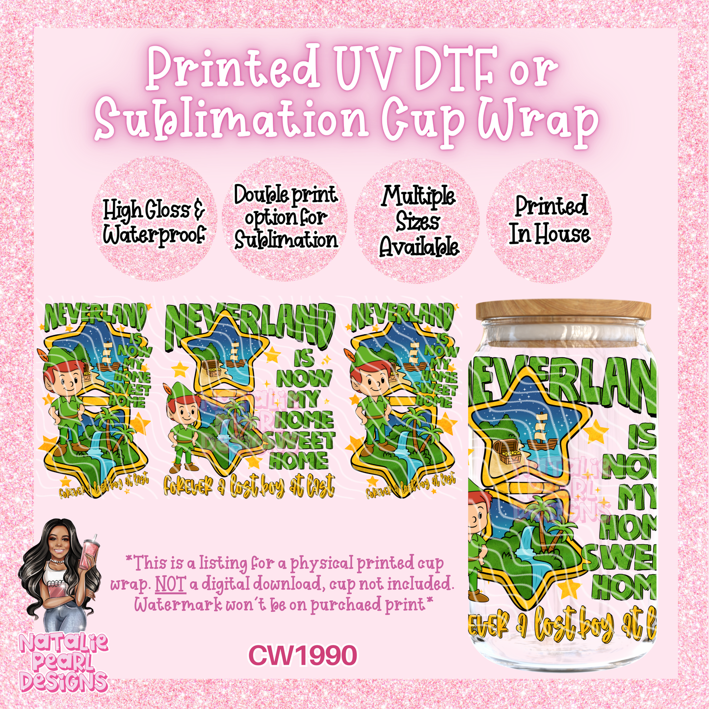 CW1990 UV DTF/SUB Cup Wraps