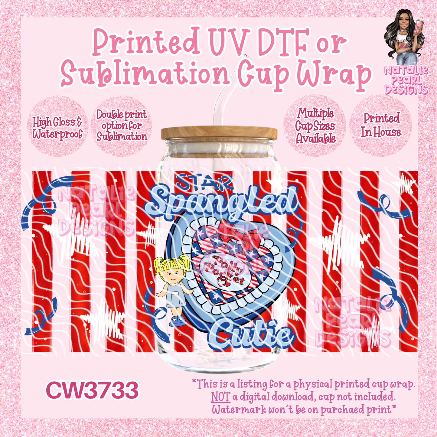 CW3733 UV DTF/SUB Cup Wraps