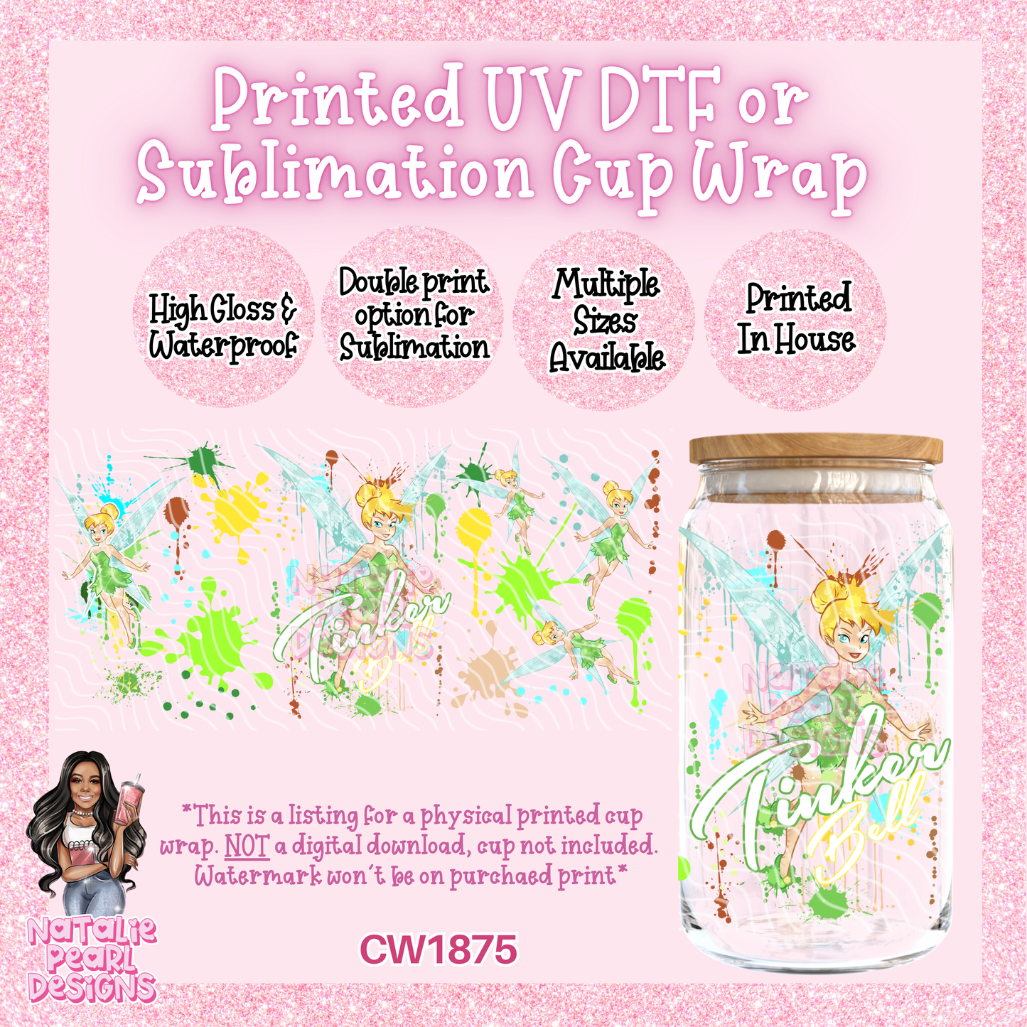 CW1875 UV DTF/SUB Cup Wraps