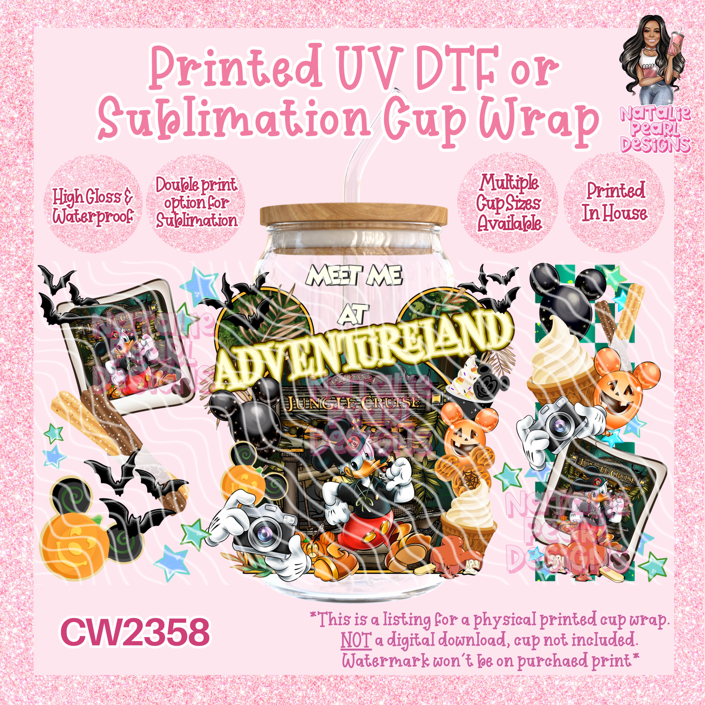 CW2358 UV DTF/SUB Cup Wraps
