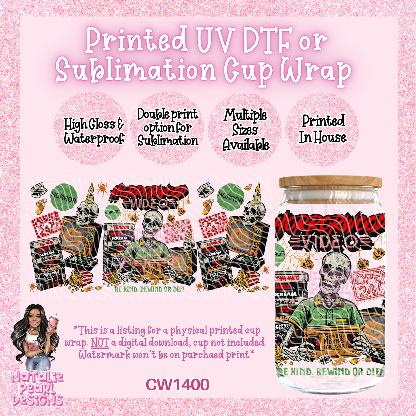 CW1400 UV DTF/SUB Cup Wrap