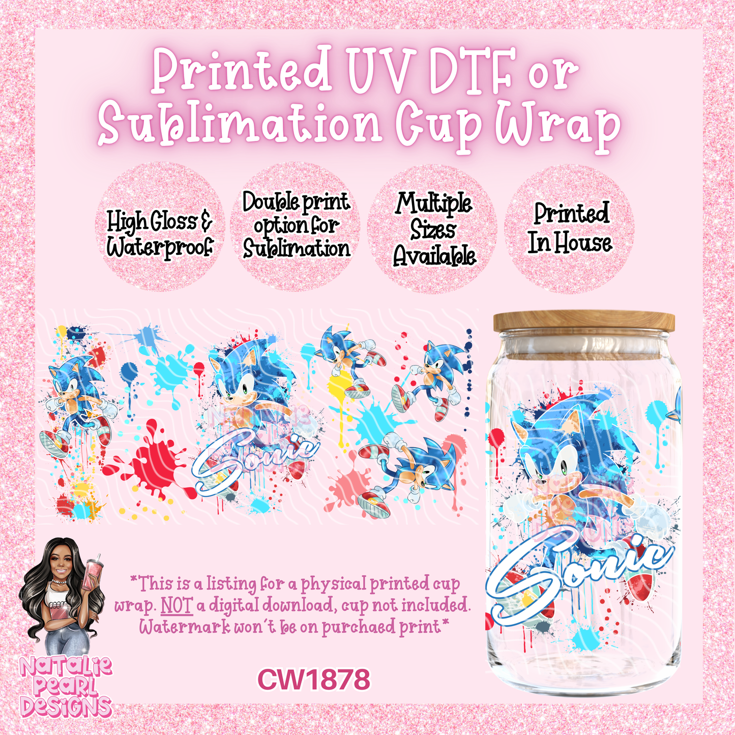 CW1878 UV DTF/SUB Cup Wraps