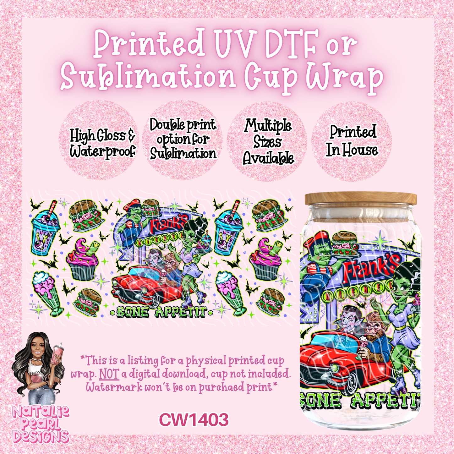 CW1403 UV DTF/SUB Cup Wrap
