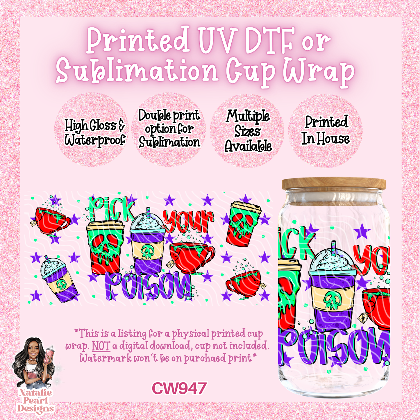 CW947 UV DTF/SUB Cup Wrap