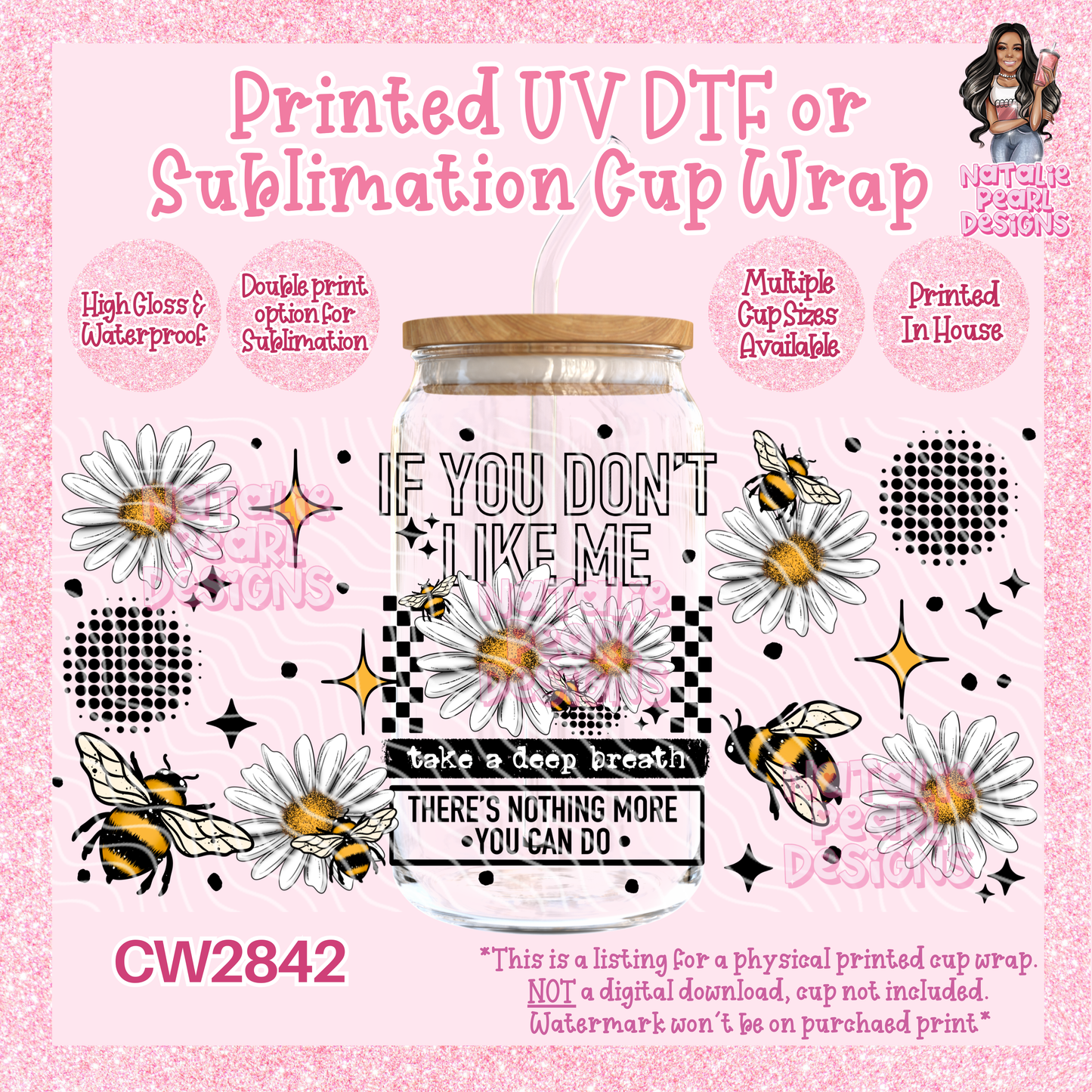 CW2842 UV DTF/SUB Cup Wraps