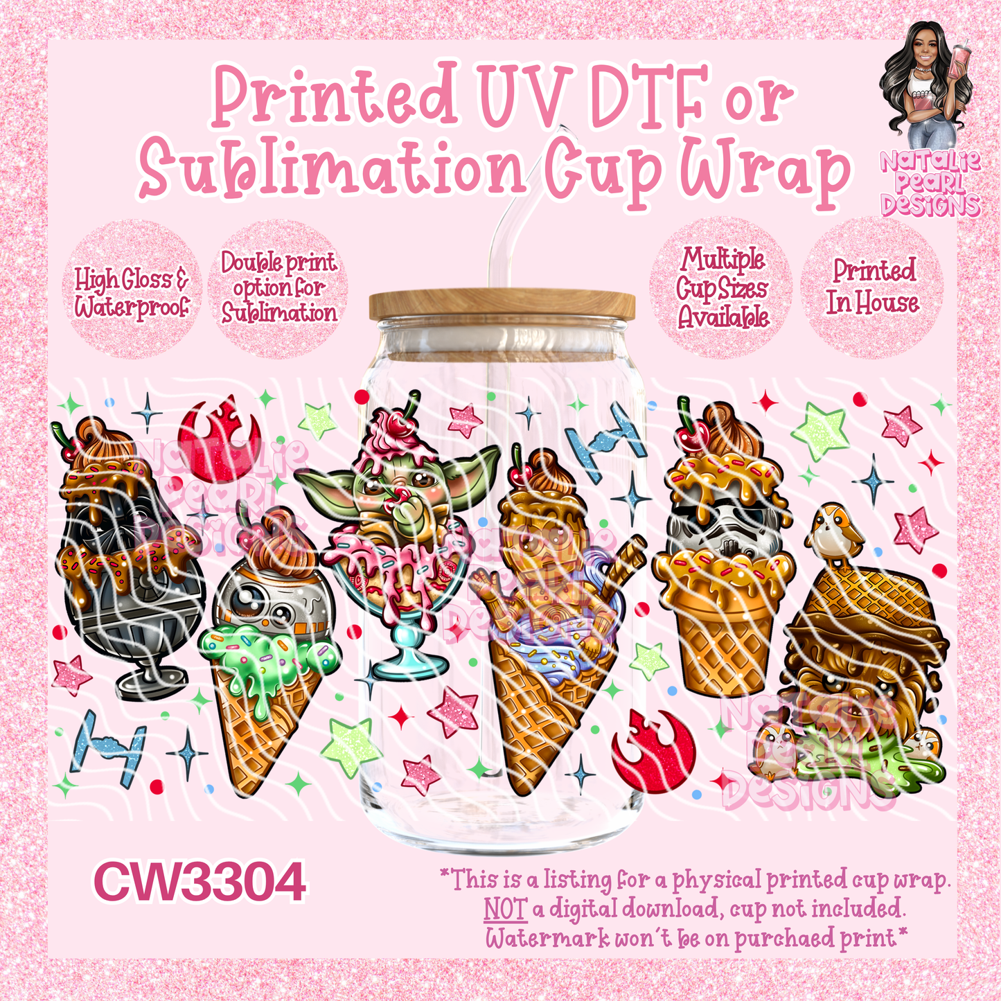 CW3304 UV DTF/SUB Cup Wraps