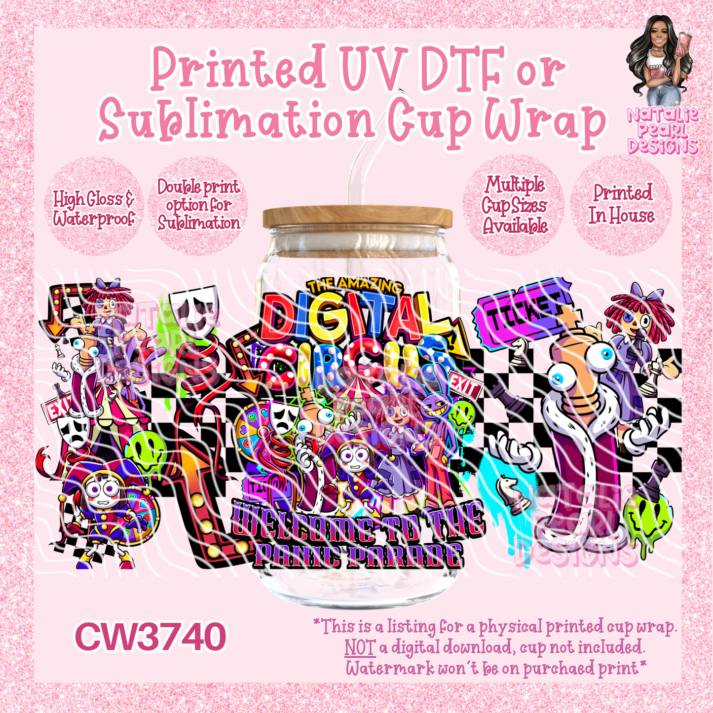 CW3740 UV DTF/SUB Cup Wraps
