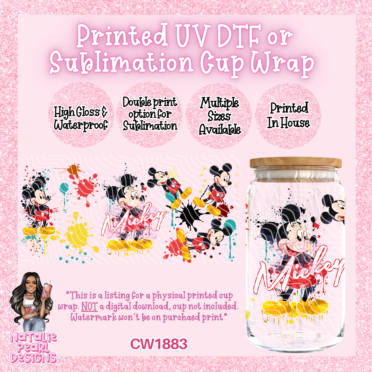 CW1883 UV DTF/SUB Cup Wraps