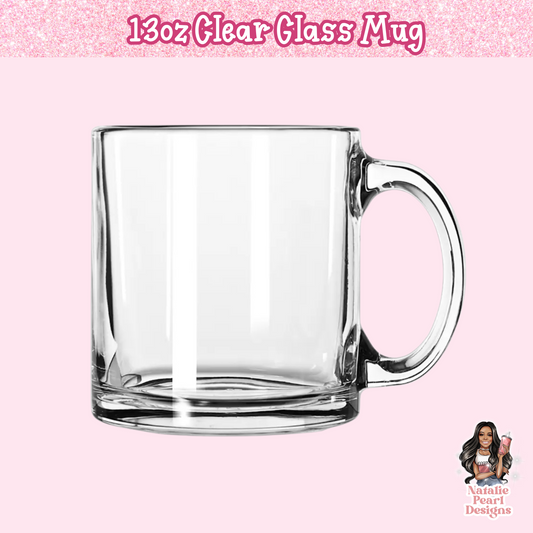 13oz  Clear Glass Mug