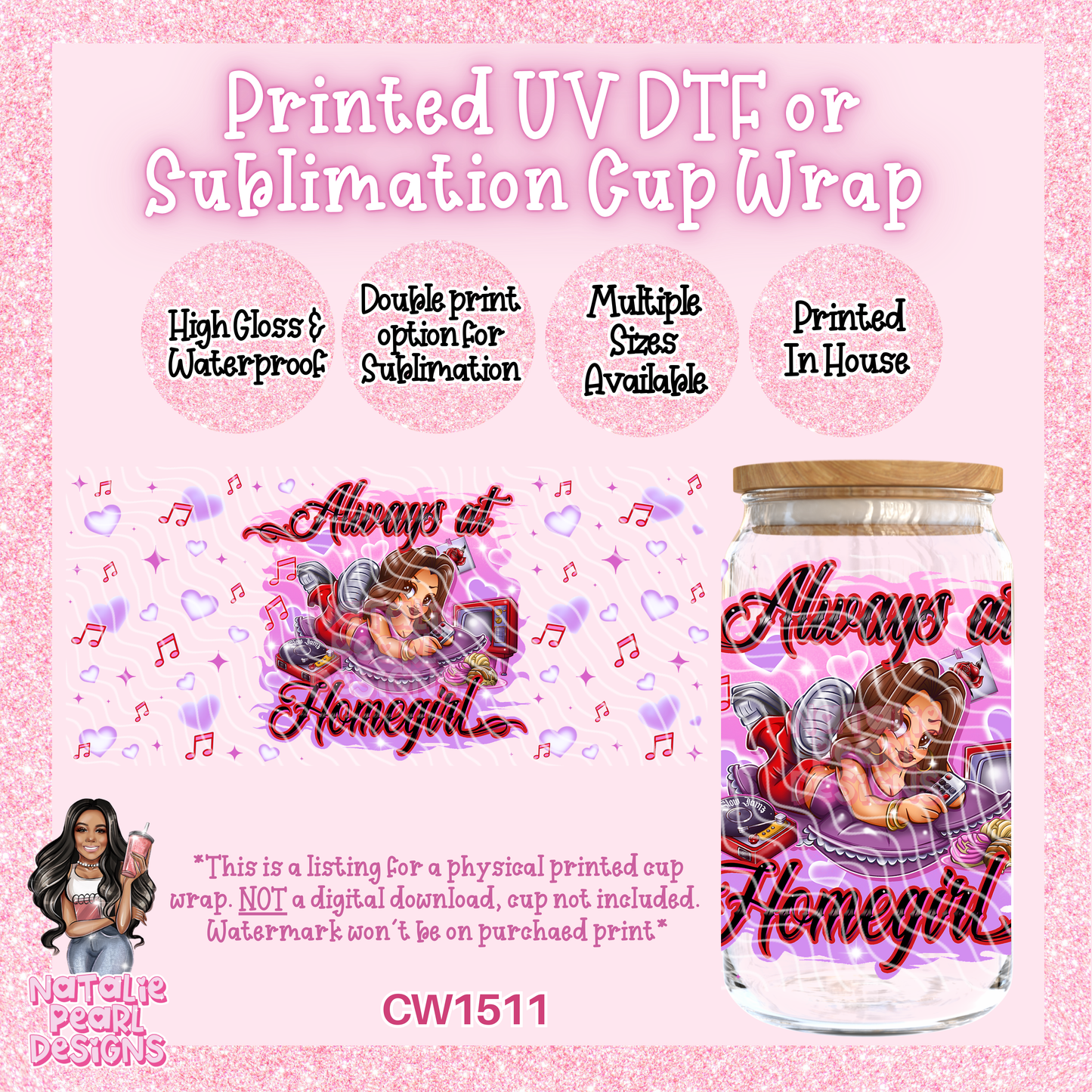CW1511 UV DTF/SUB Cup Wrap