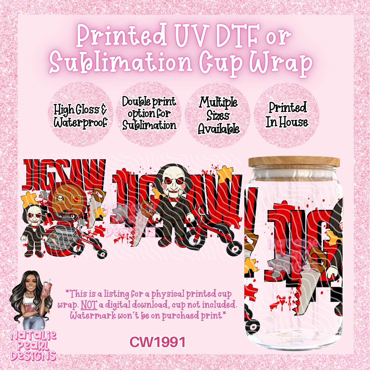 CW1991 UV DTF/SUB Cup Wraps