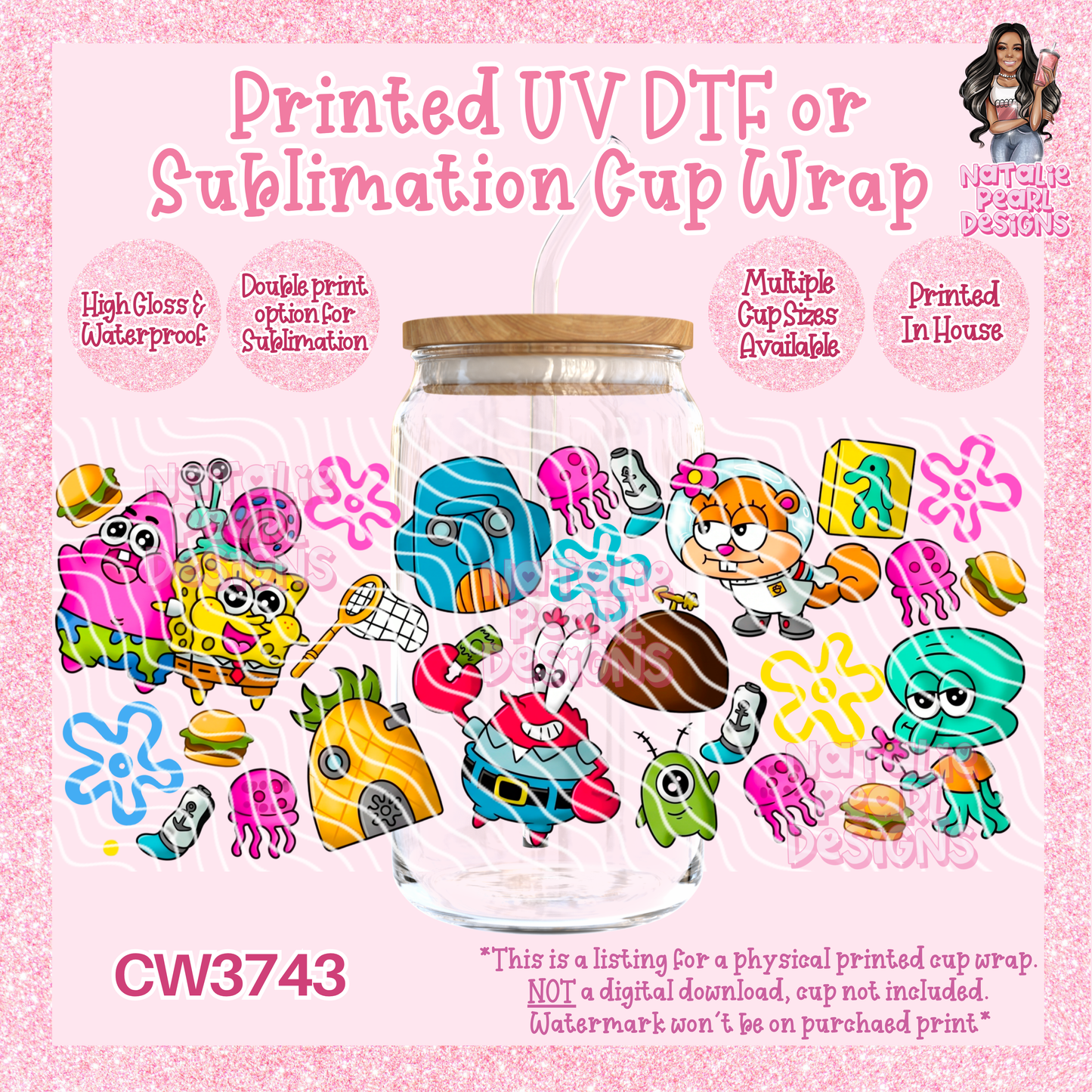 CW3743 UV DTF/SUB Cup Wraps
