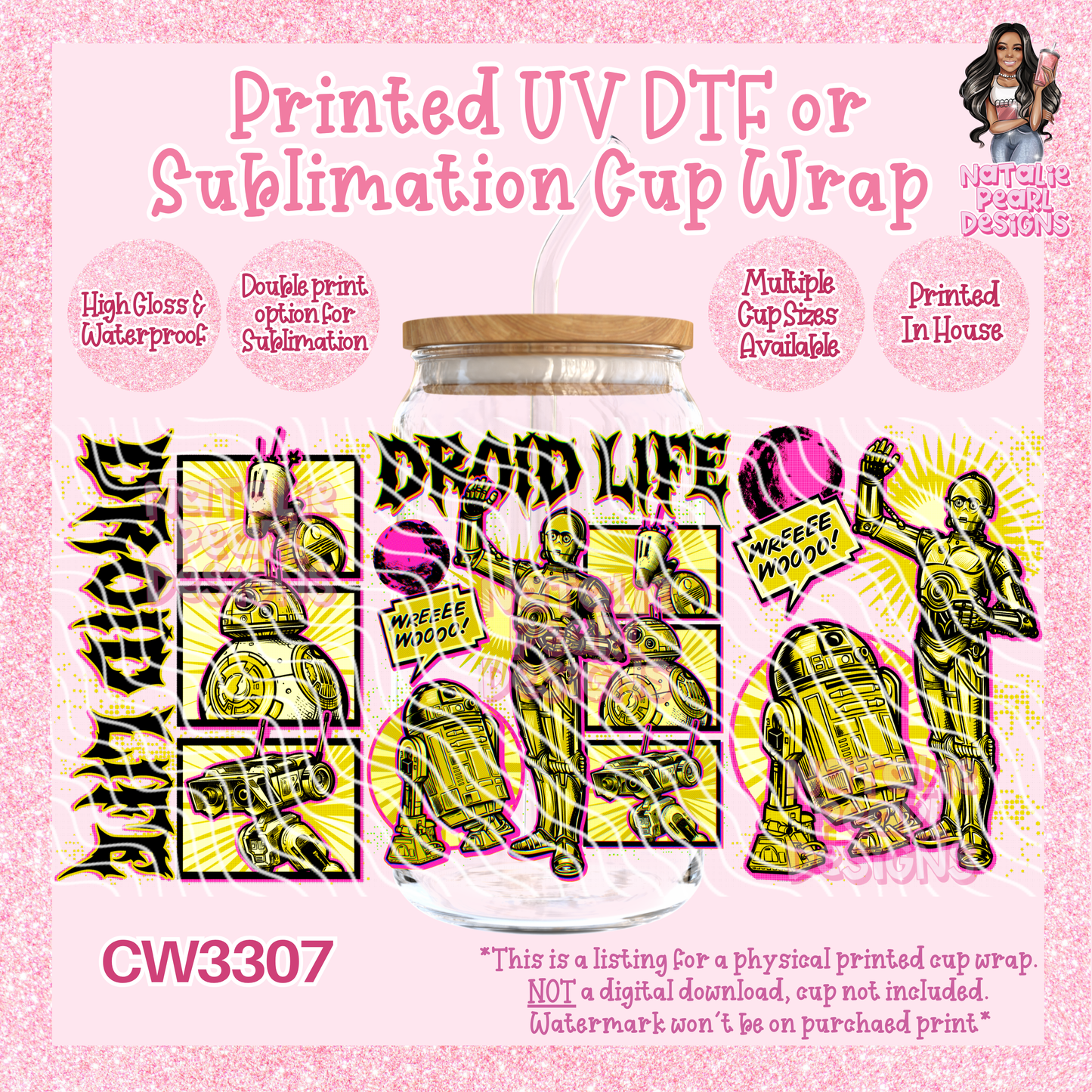 CW3307 UV DTF/SUB Cup Wraps