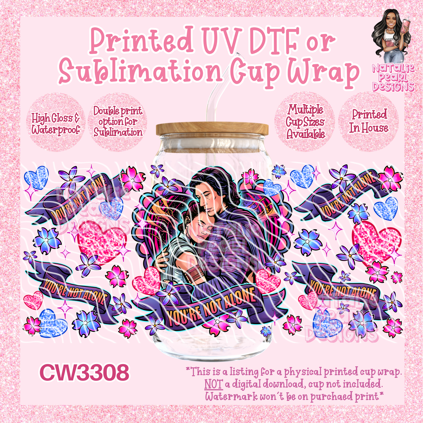 CW3308 UV DTF/SUB Cup Wraps