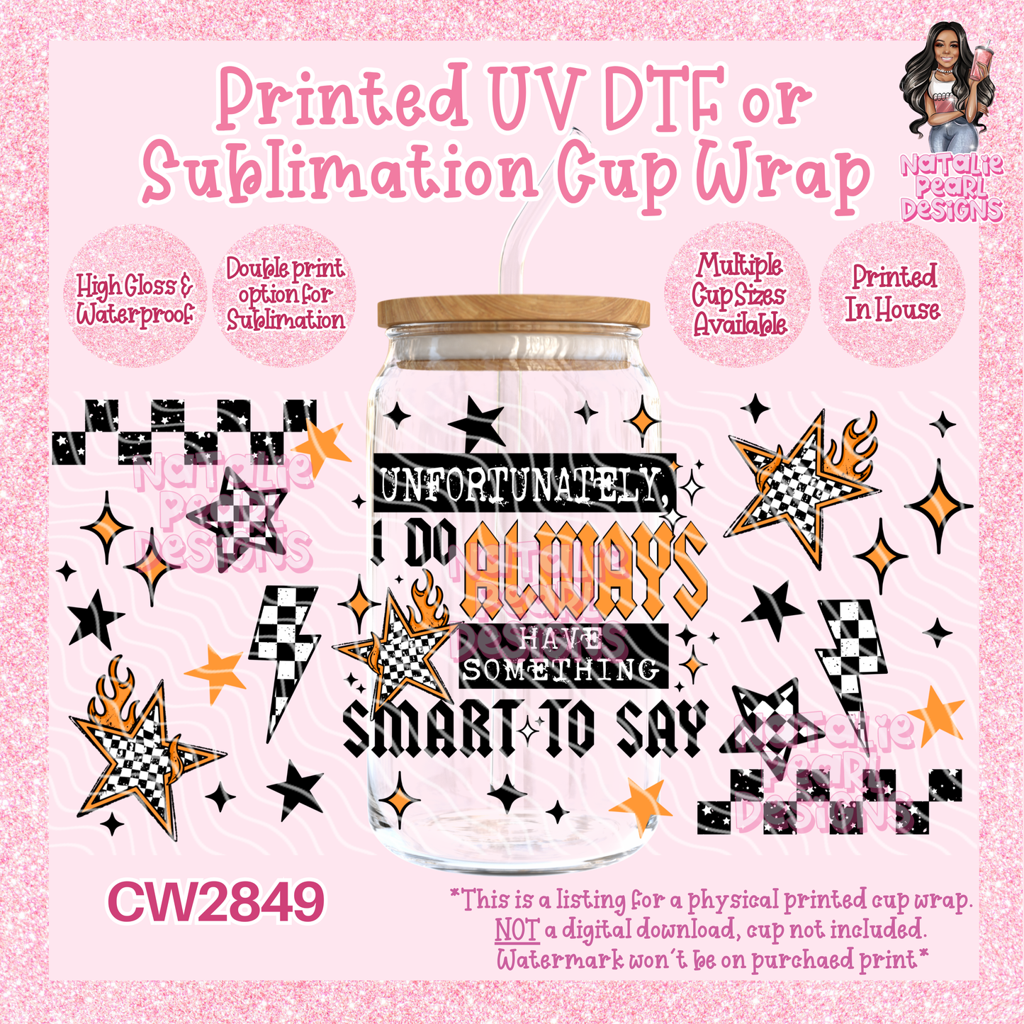 CW2849 UV DTF/SUB Cup Wraps