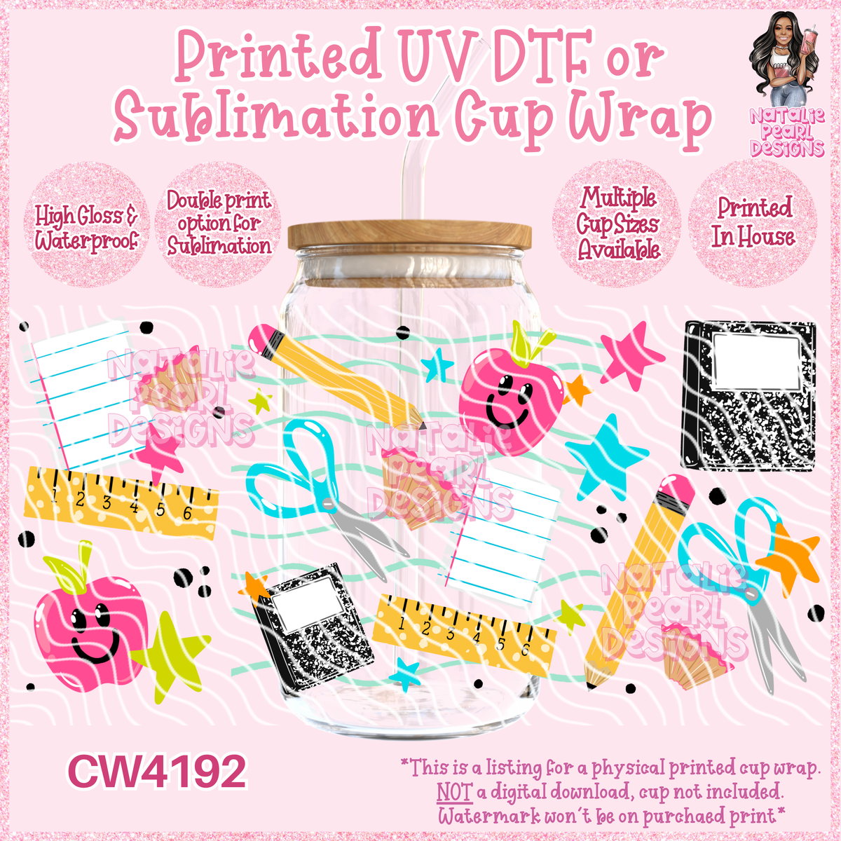 CW4192 UV DTF/SUB Cup Wraps