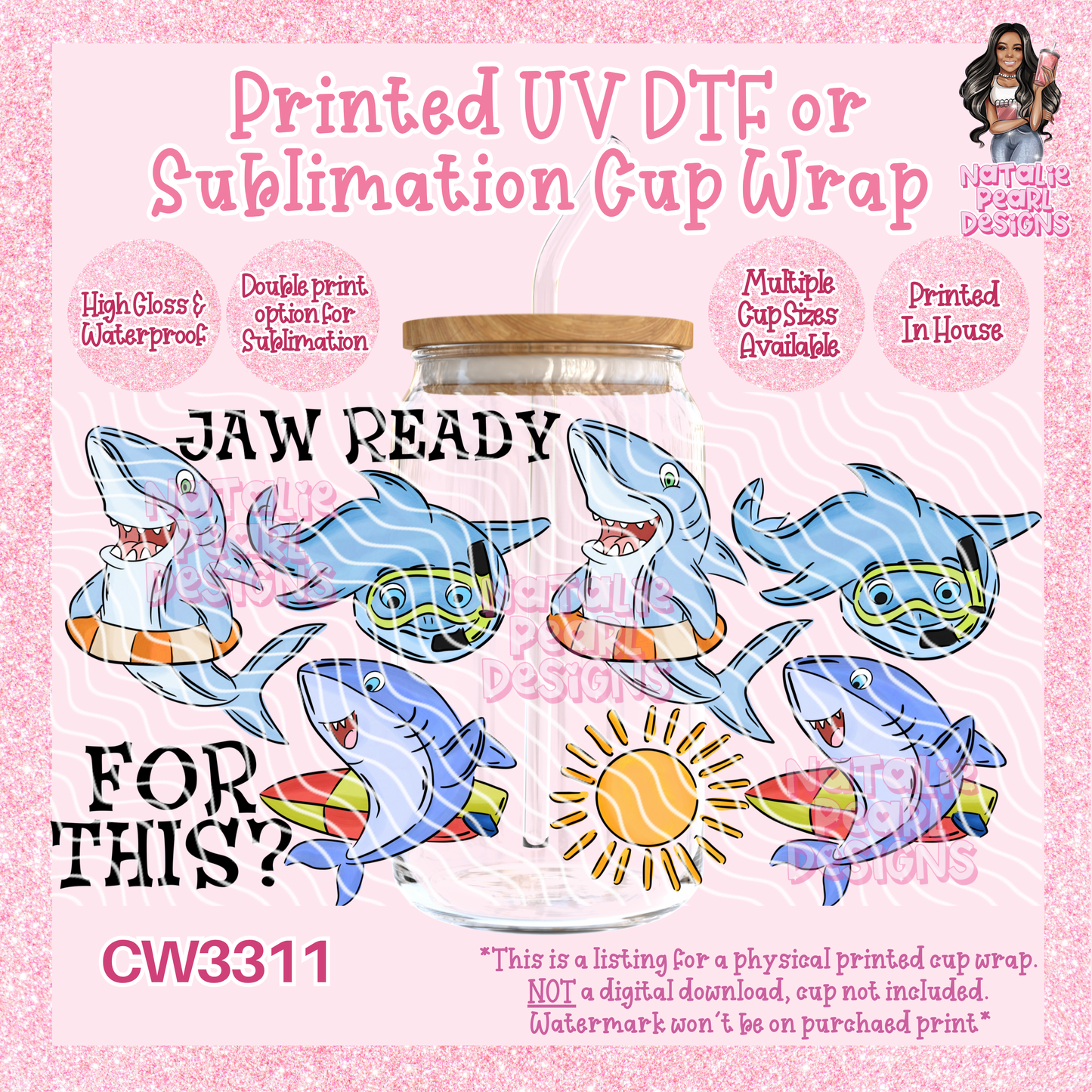 CW3311 UV DTF/SUB Cup Wraps
