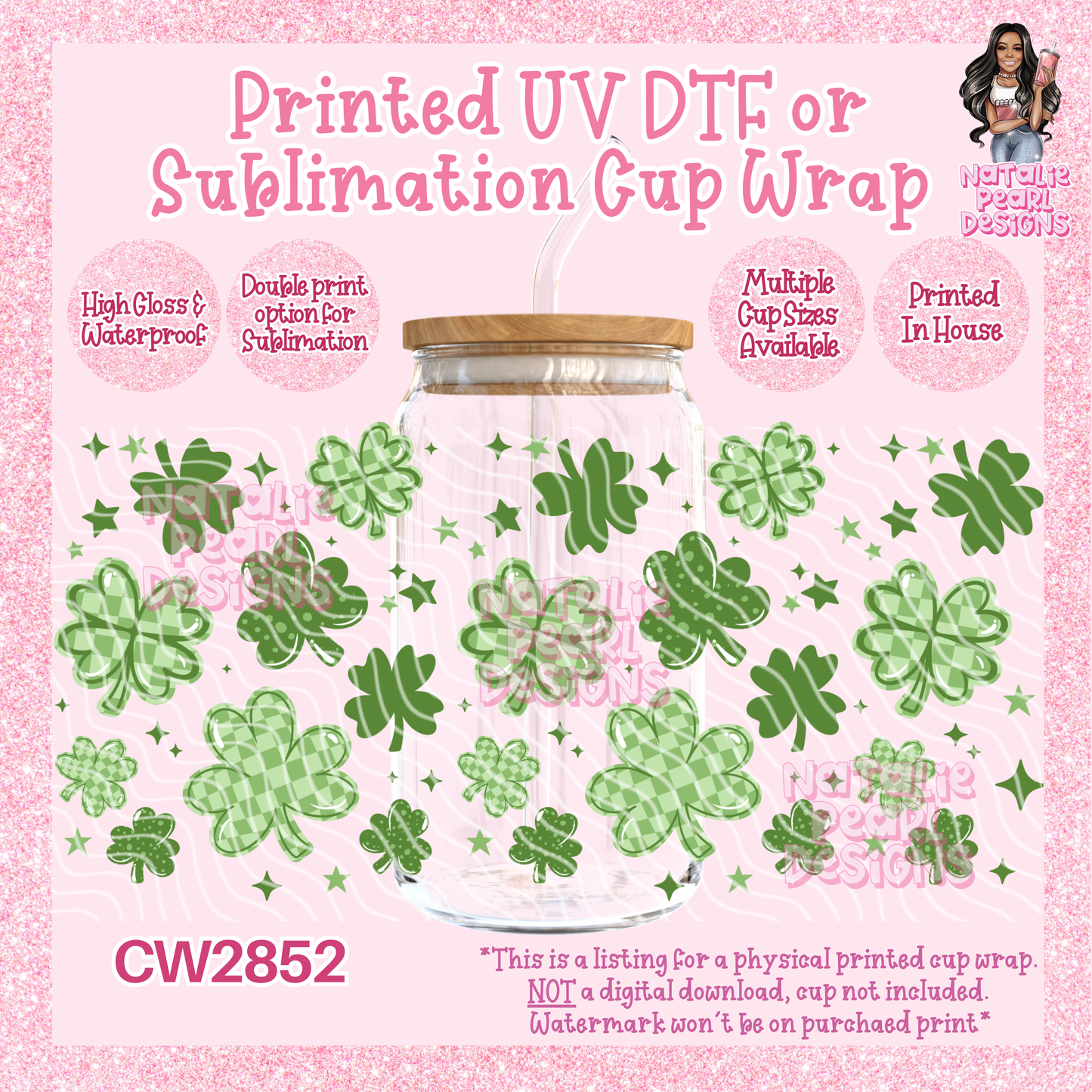 CW2852 UV DTF/SUB Cup Wraps