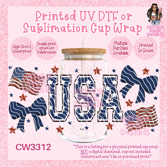 CW3312 UV DTF/SUB Cup Wraps