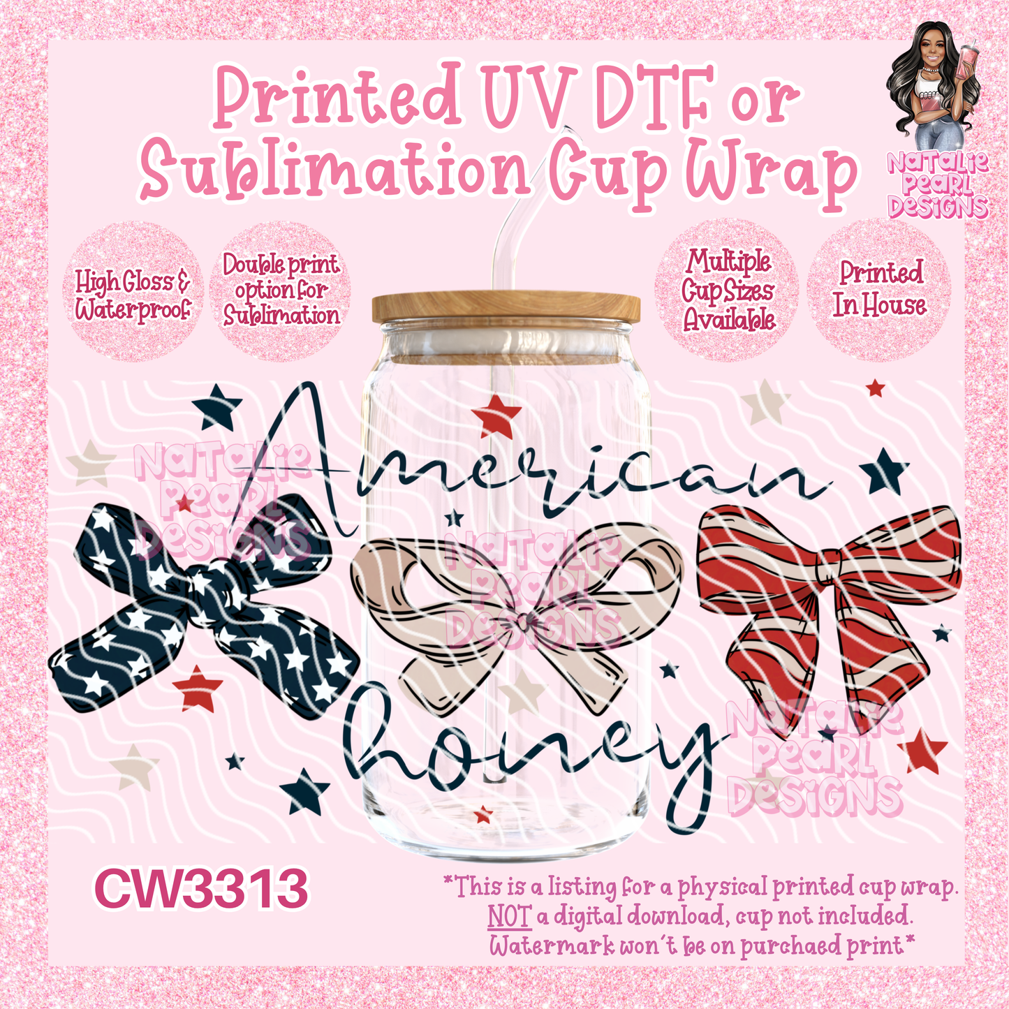 CW3313 UV DTF/SUB Cup Wraps