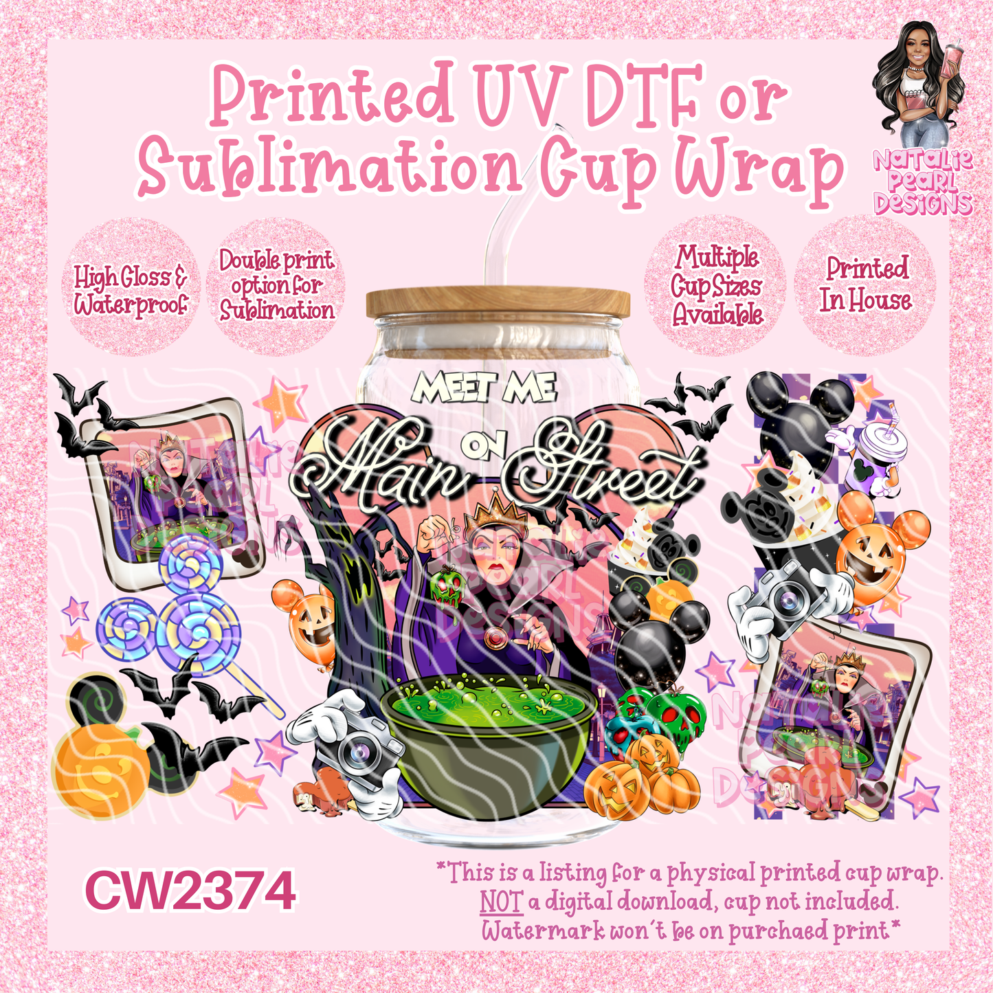 CW2374 UV DTF/SUB Cup Wraps