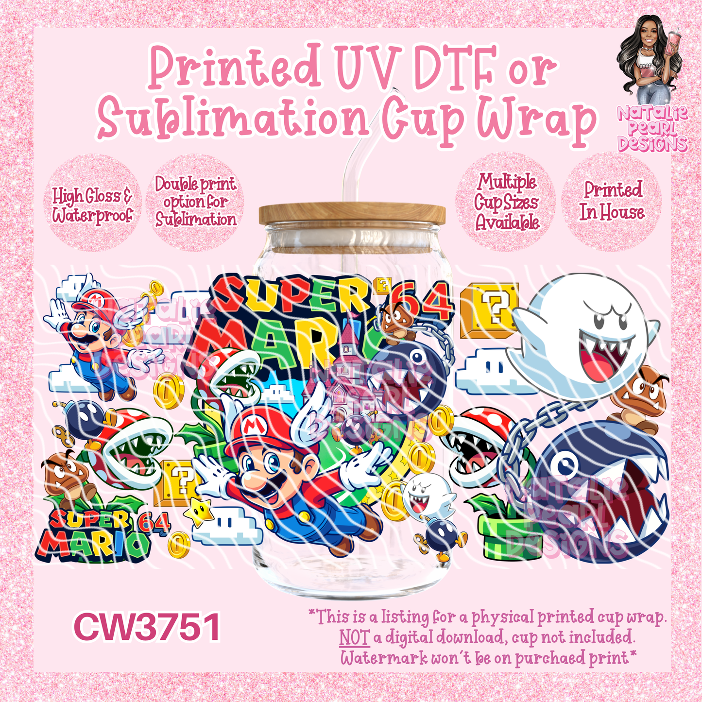CW3751 UV DTF/SUB Cup Wraps