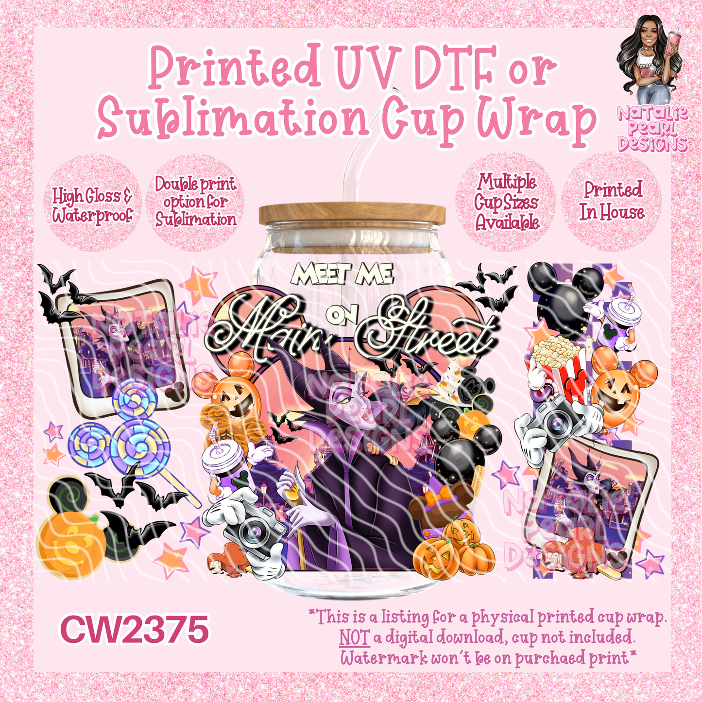 CW2375 UV DTF/SUB Cup Wraps