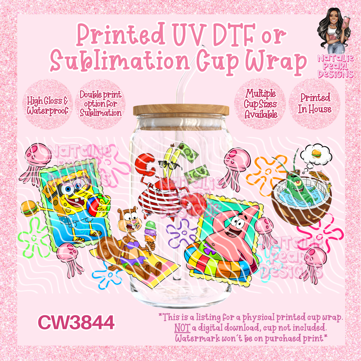 CW3844 UV DTF/SUB Cup Wraps