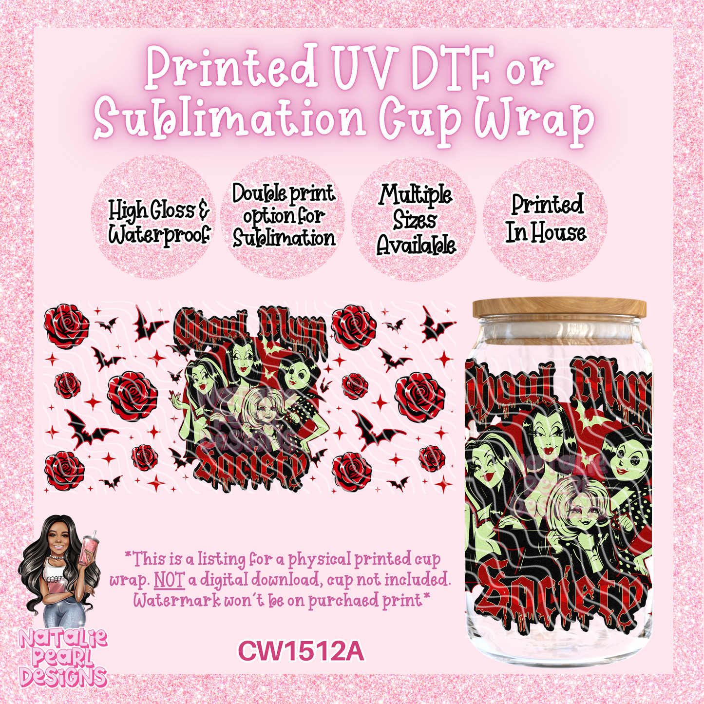 CW1512A UV DTF/SUB Cup Wrap