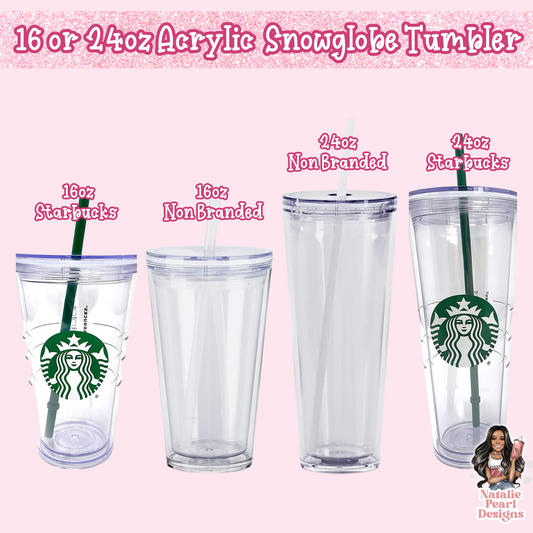 Acrylic Snow Globe Tumbler