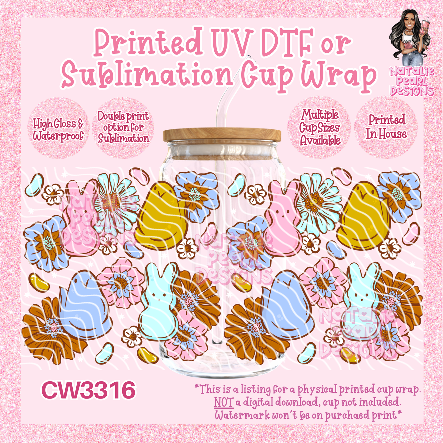 CW3316 UV DTF/SUB Cup Wraps