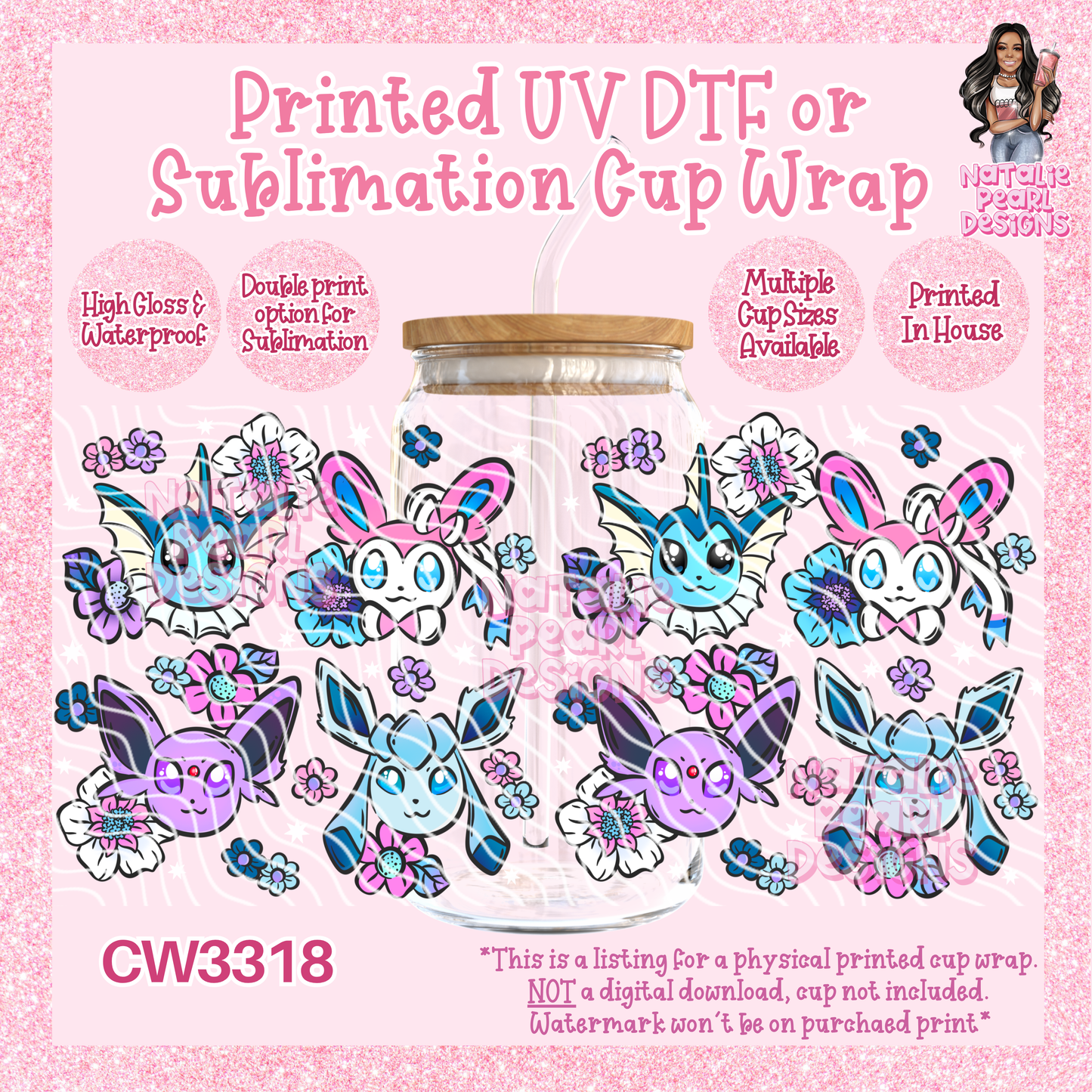 CW3318 UV DTF/SUB Cup Wraps