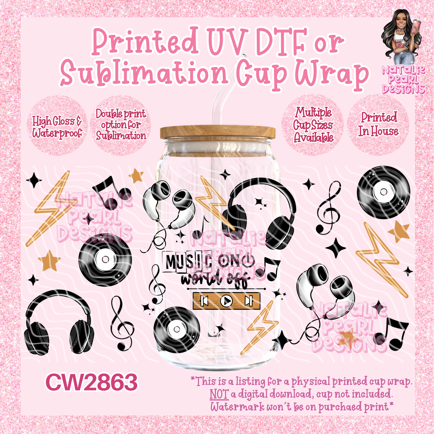 CW2863 UV DTF/SUB Cup Wraps