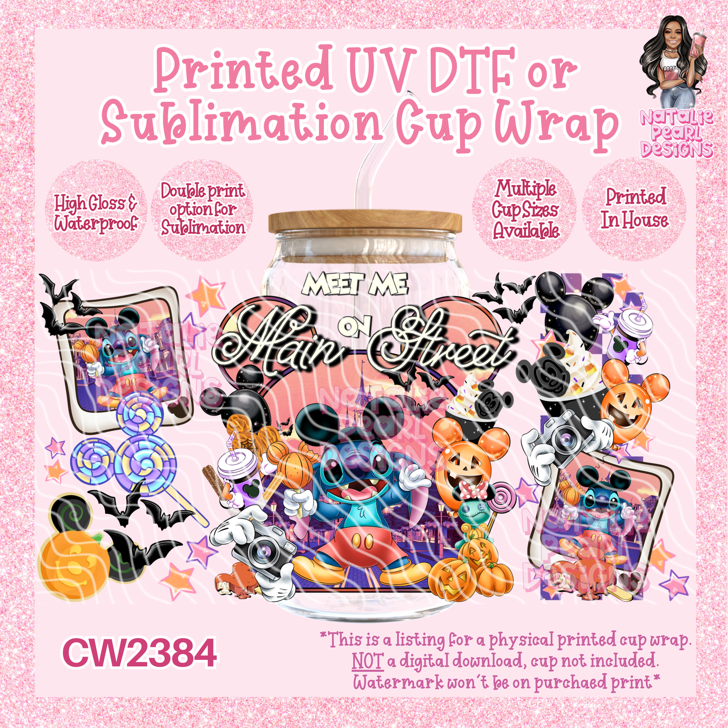 CW2384 UV DTF/SUB Cup Wraps