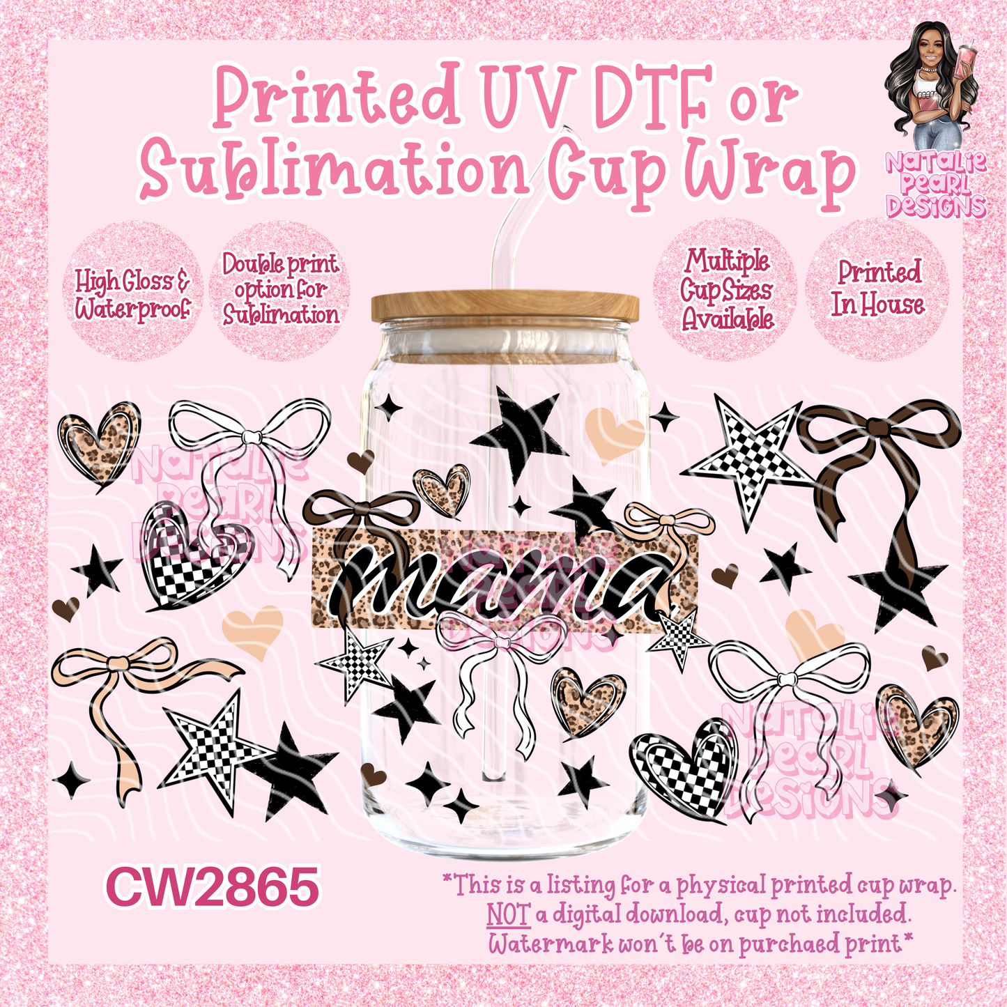 CW2865 UV DTF/SUB Cup Wraps