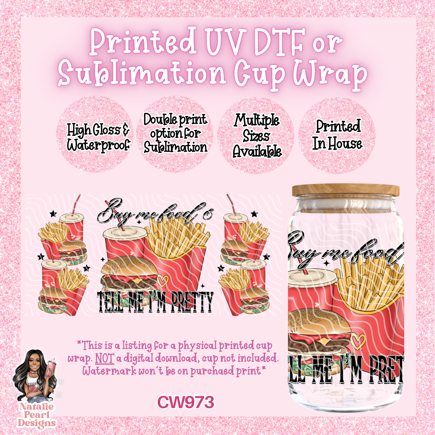 CW973 UV DTF/SUB Cup Wrap