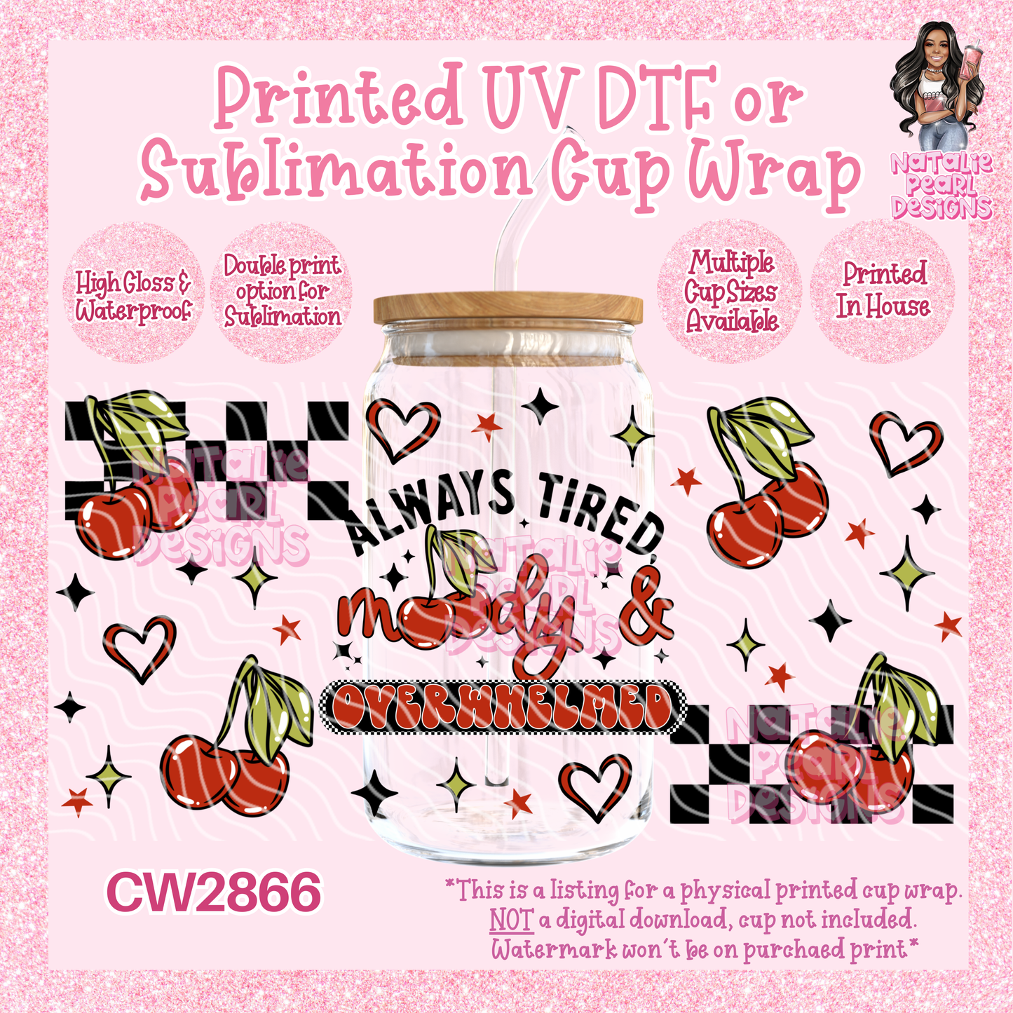 CW2866 UV DTF/SUB Cup Wraps