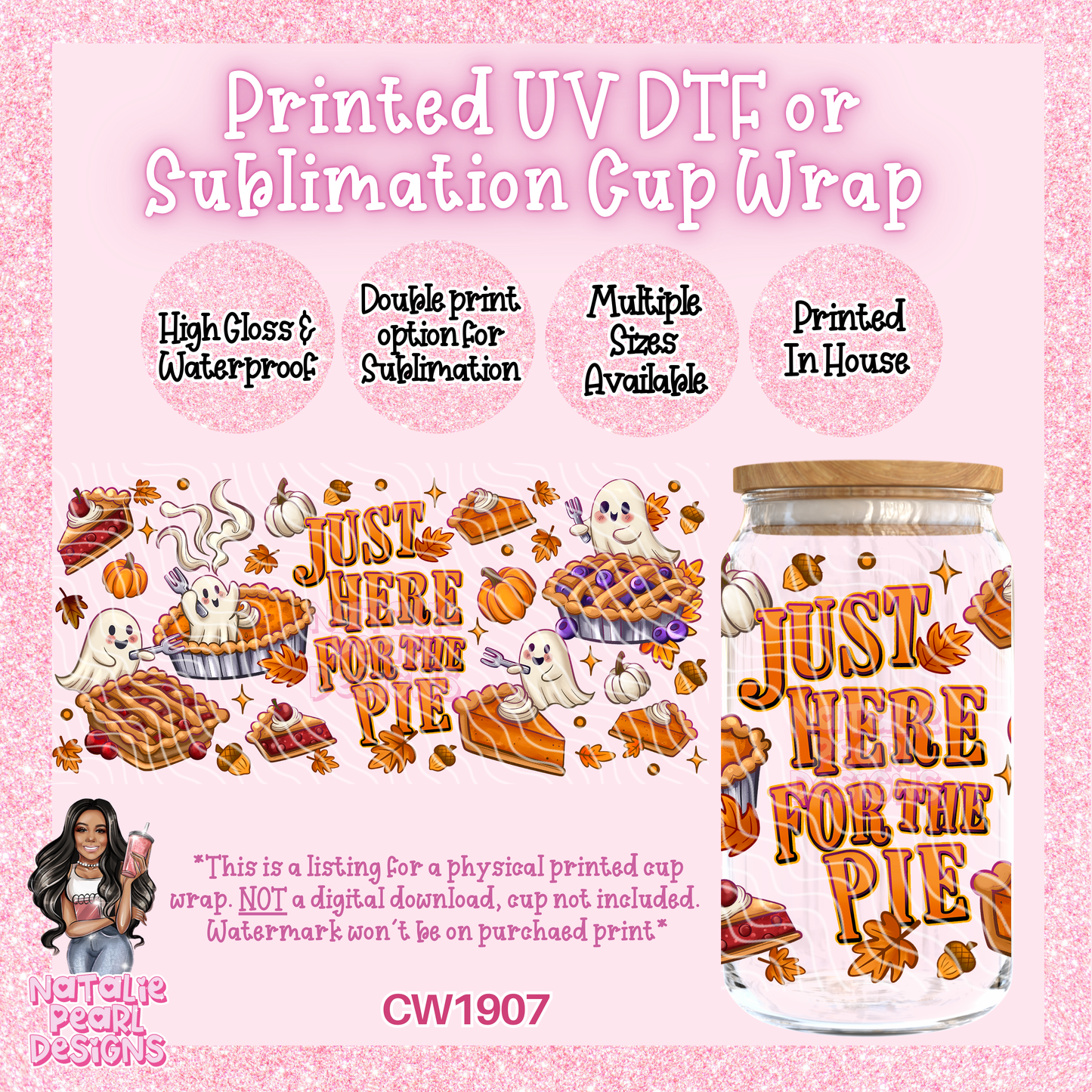CW1907 UV DTF/SUB Cup Wraps
