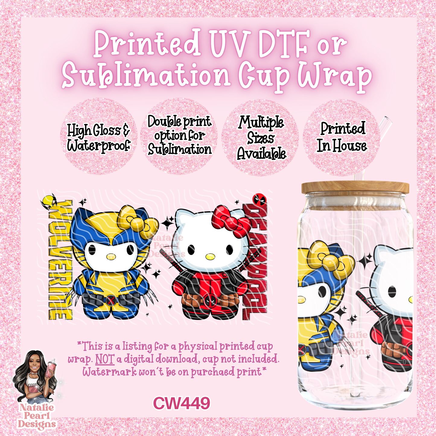 CW449 UV DTF/SUB Cup Wrap