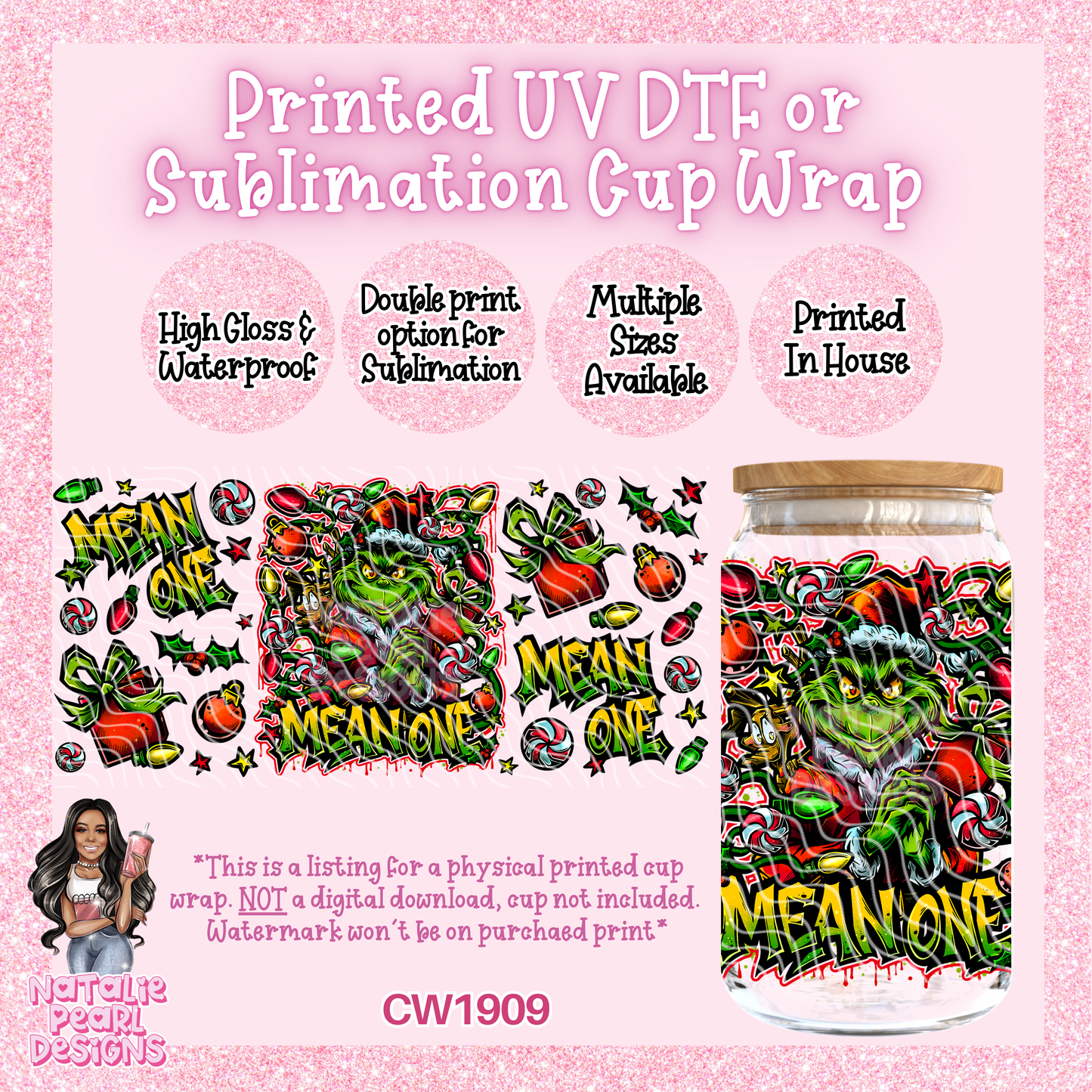 CW1909 UV DTF/SUB Cup Wraps