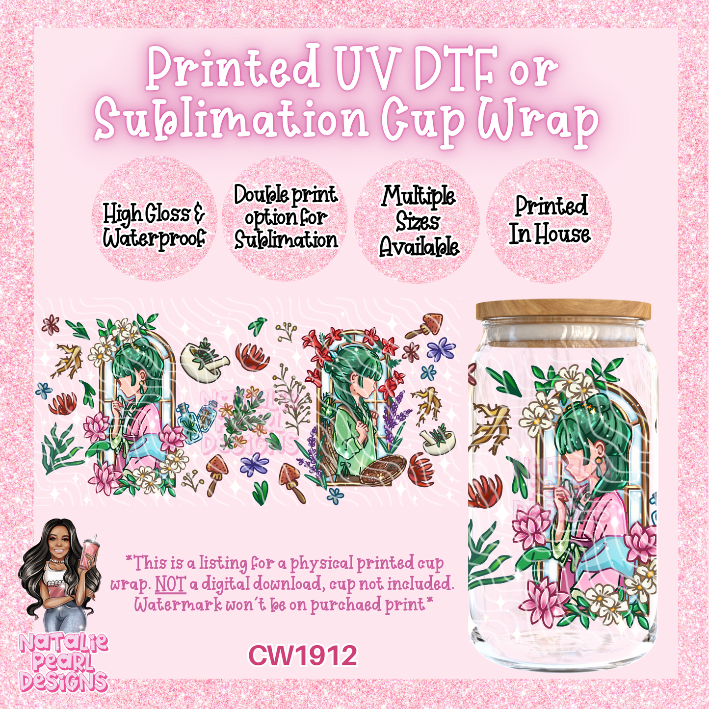 CW1912 UV DTF/SUB Cup Wraps