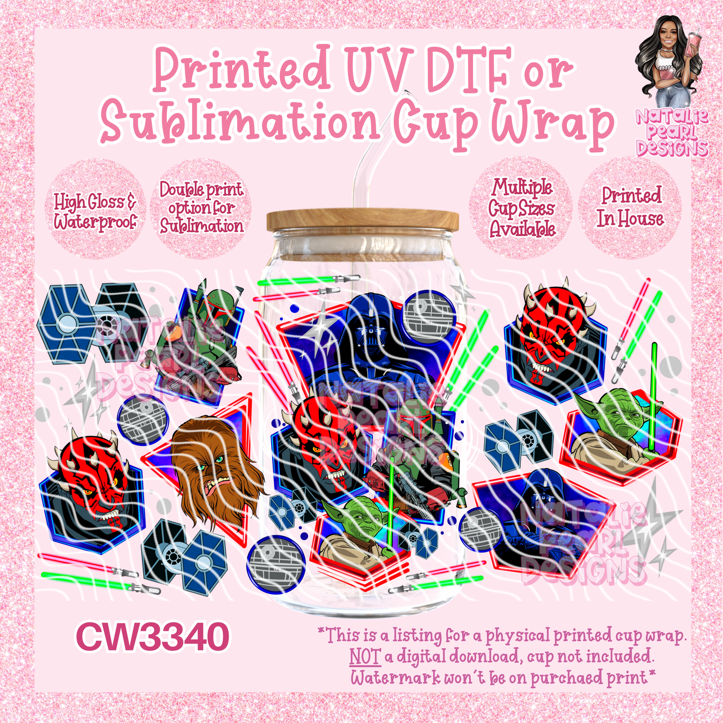 CW3340 UV DTF/SUB Cup Wraps