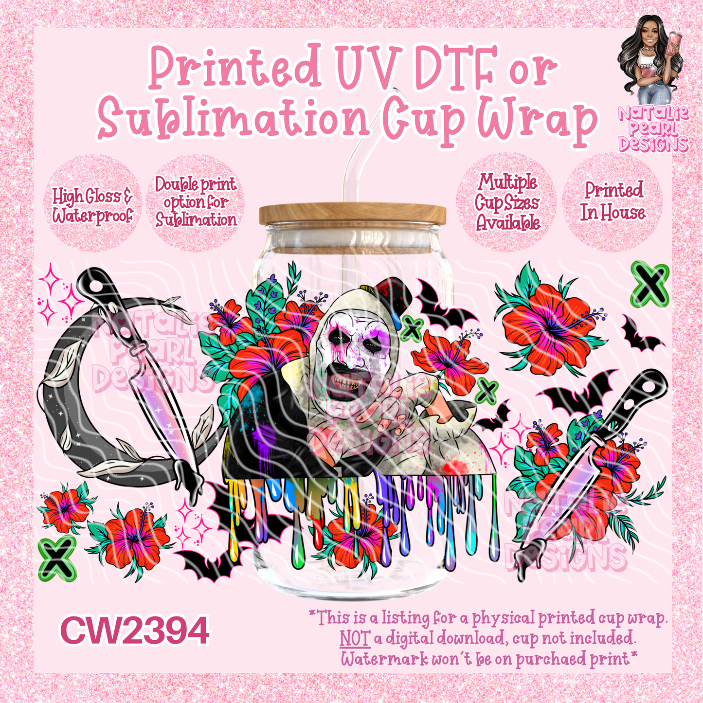 CW2394 UV DTF/SUB Cup Wraps
