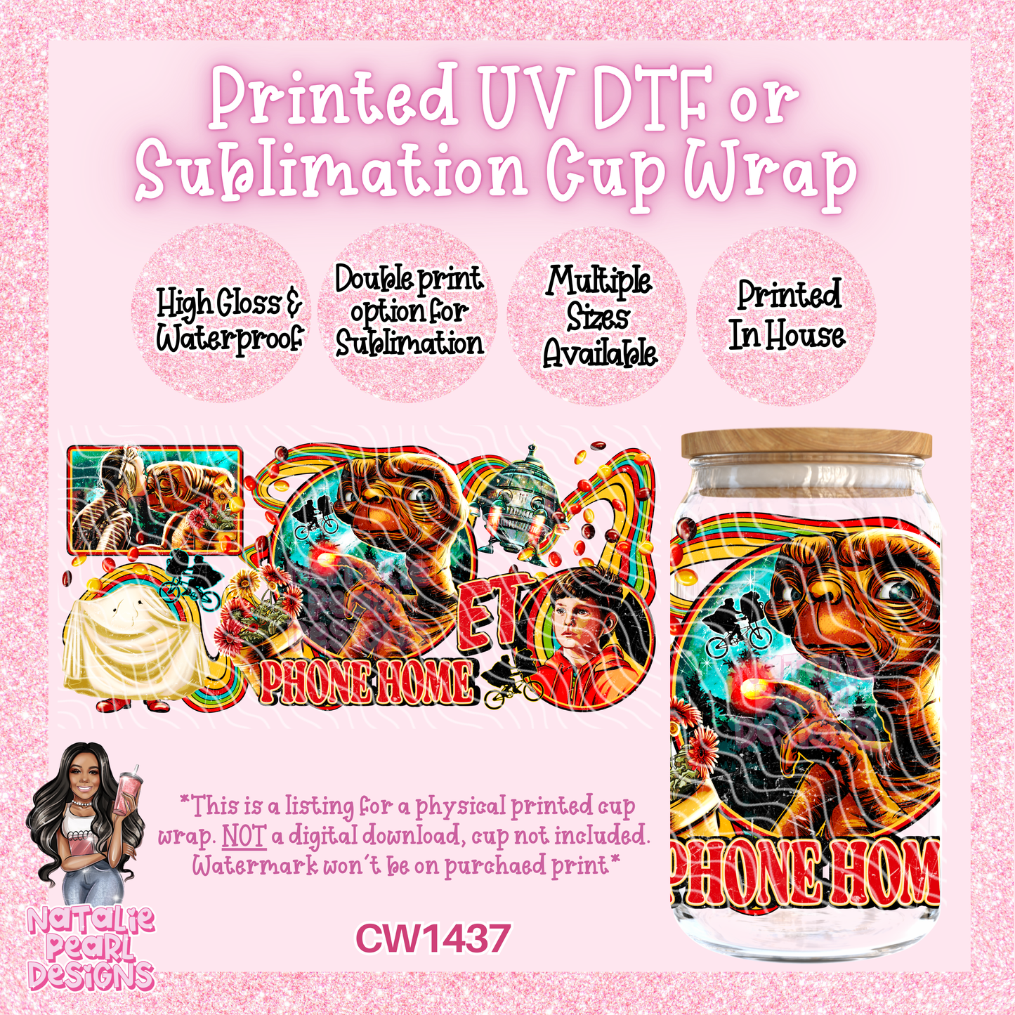 CW1437 UV DTF/SUB Cup Wrap