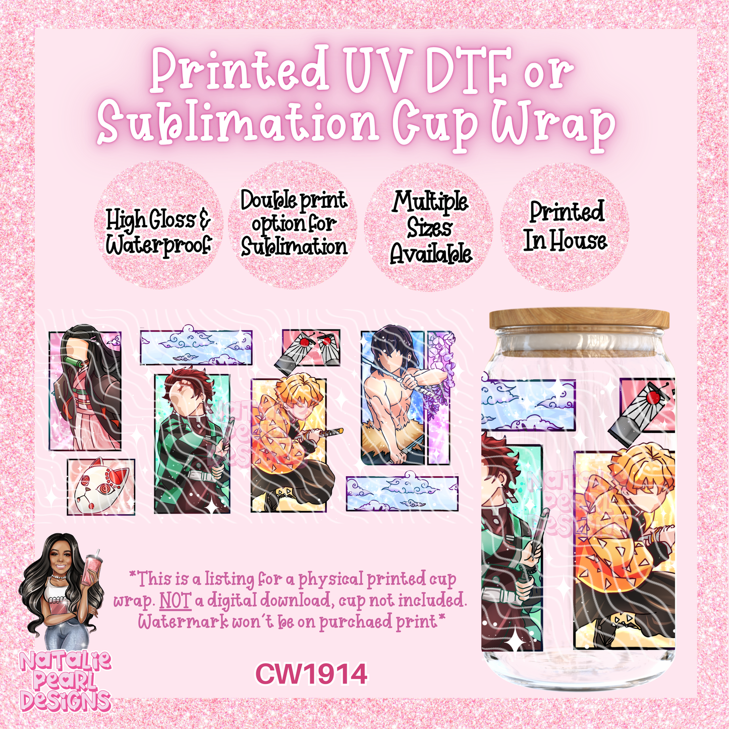 CW1914 UV DTF/SUB Cup Wraps