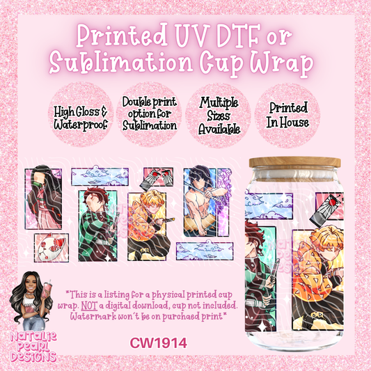 CW1914 UV DTF/SUB Cup Wraps