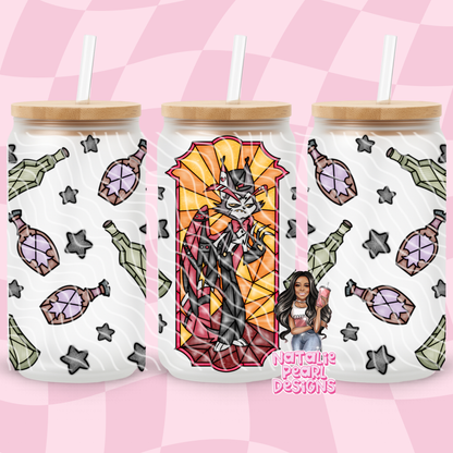 Hazbin Glass Cans