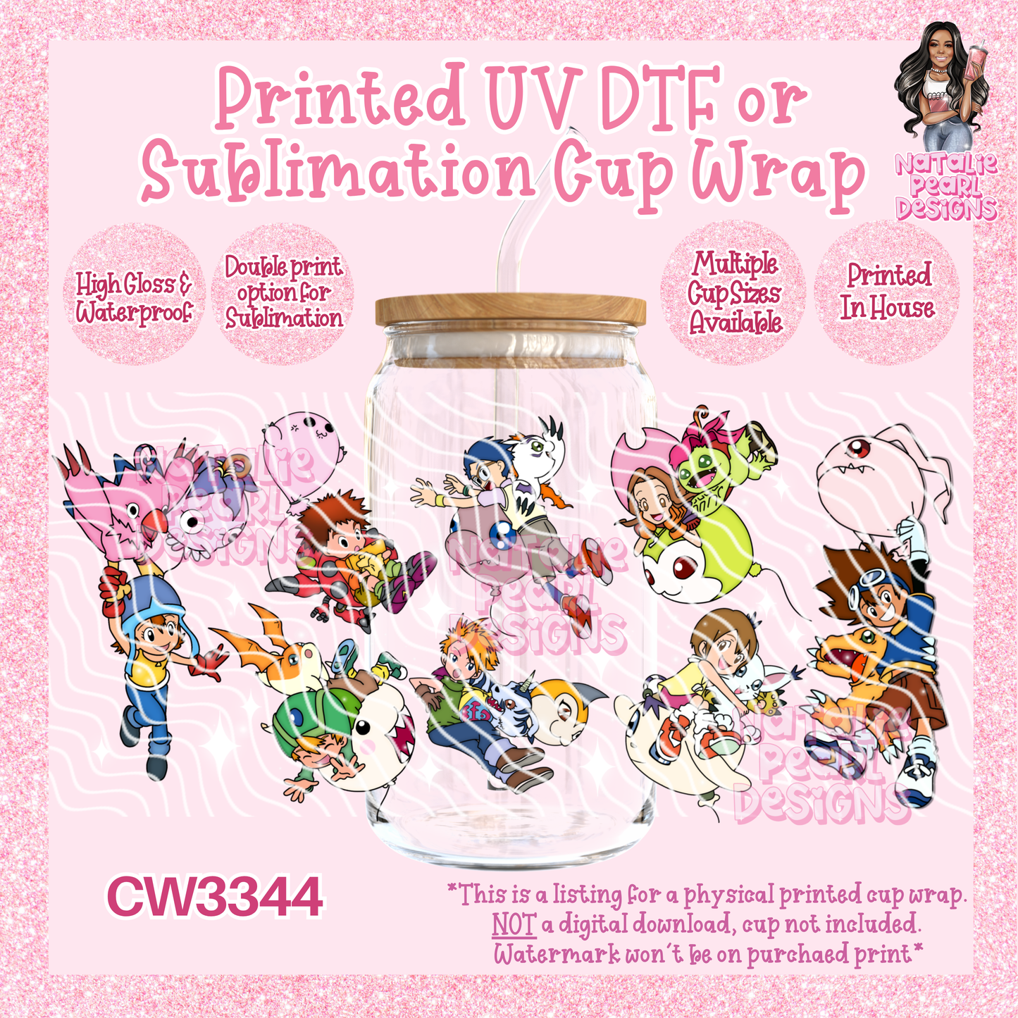 CW3344 UV DTF/SUB Cup Wraps