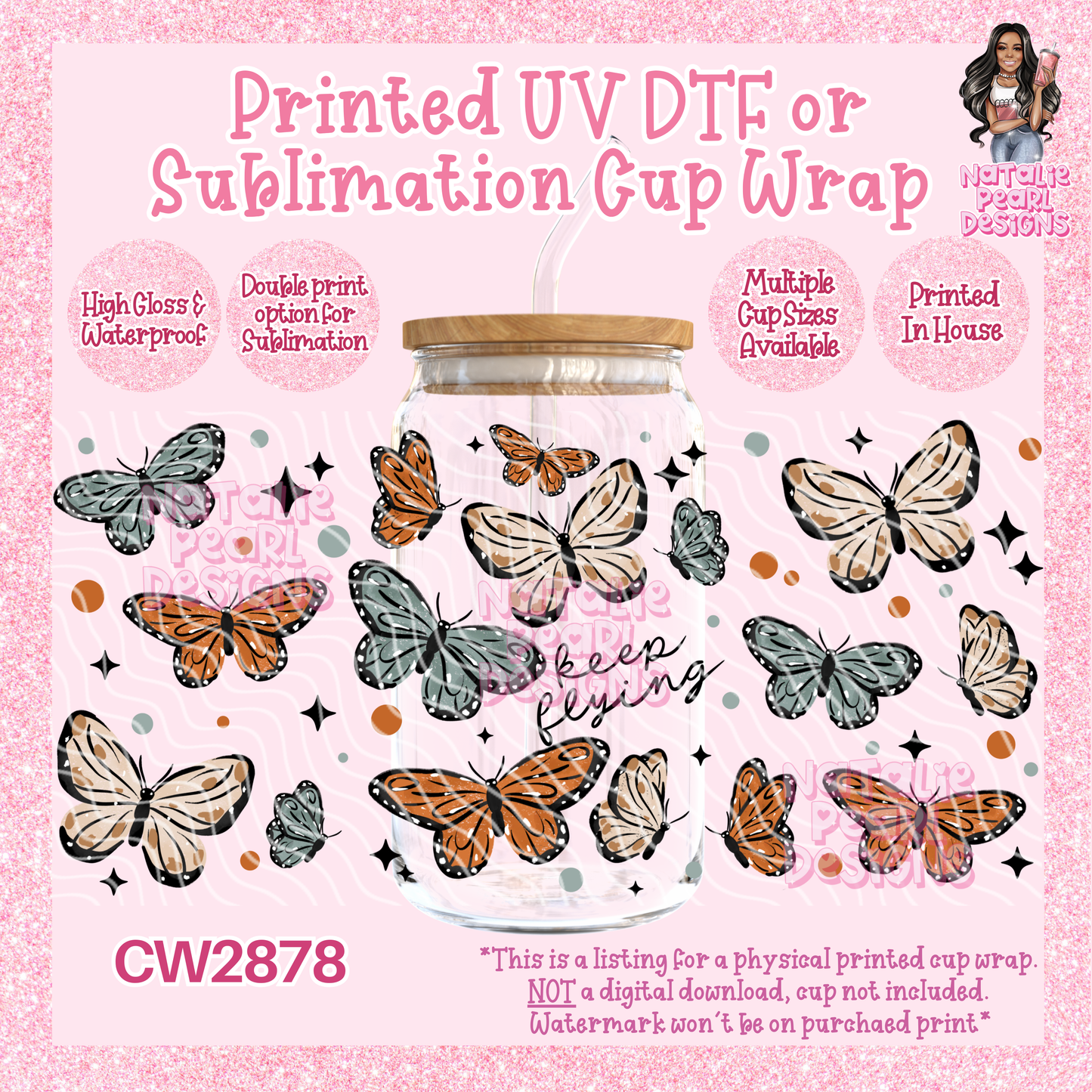 CW2878 UV DTF/SUB Cup Wraps